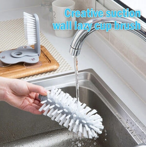 Suction Cup Glass Cleaner Brush Set