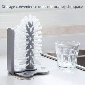 Suction Cup Glass Cleaner Brush Set