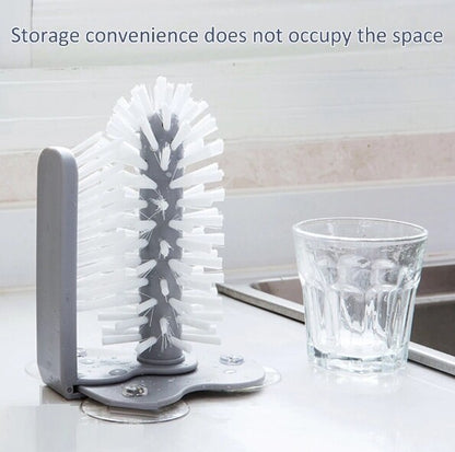 Suction Cup Glass Cleaner Brush Set